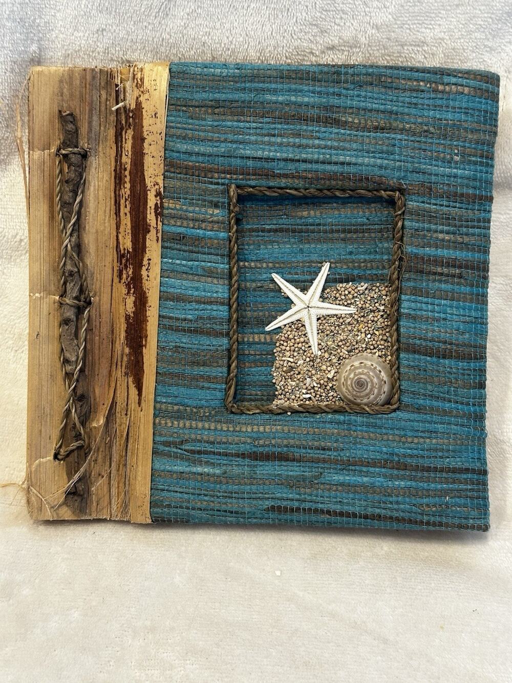 Handmade Starfish Photo Album Sea Shells Beach Memories VacAtion Scrapbooking￼